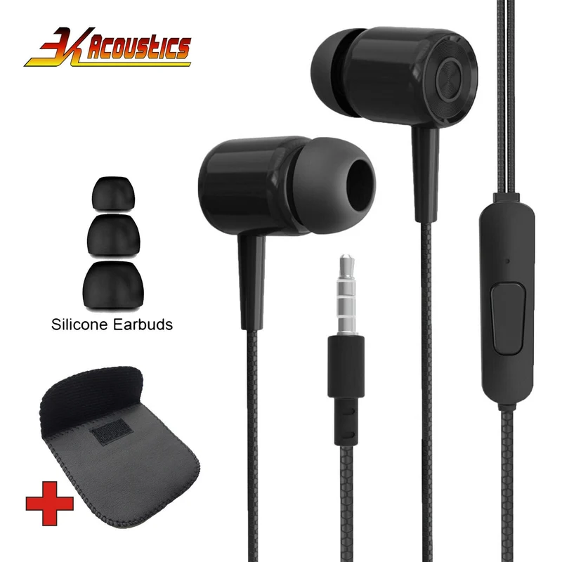 In-Ear Kopfhörer Ohrhörer L5 Headset Earphone Headphone + Tasche Super Bass