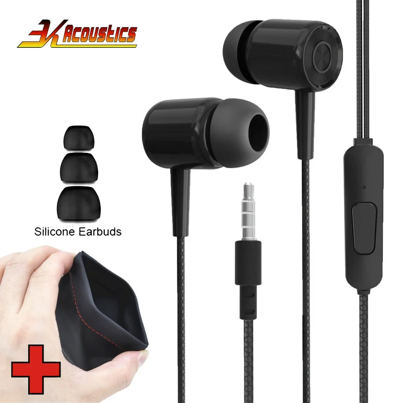 In-Ear Kopfhörer Ohrhörer L5 Headset Earphone Headphone + Tasche Super Bass