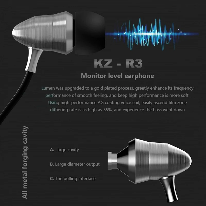Super Bass In-Ear Metal Kopfhörer Headset Earphone R3 Dampfhammer Tiefbass