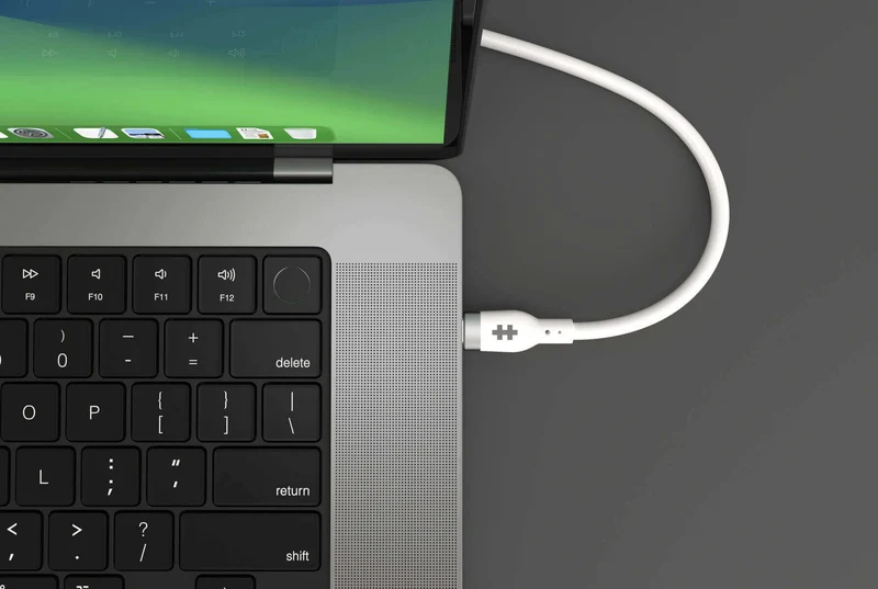 HyperJuice 240W Silicone USB-C to USB-C Cable (6ft/2m) - White