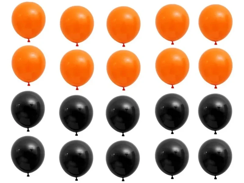 Halloween Luftballons Schwarz Orange Party Deko Ballons Girlande Set Auswahl