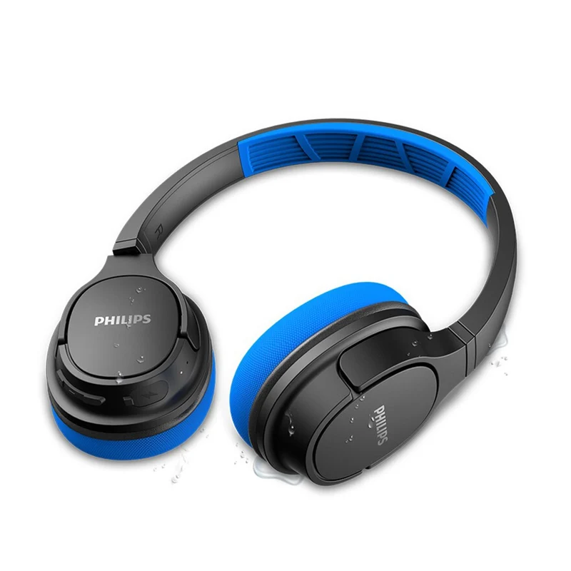 Philips ActionFit SH402 Wireless 40mm Bluetooth 5.0 Headphones with IPX4 20+ Hours Echo Cancellation Quick Charge - TASH402