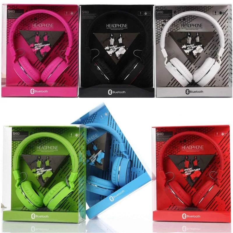 Super Bass Bluetooth Kopfhörer/Headset SH10 Wireless Headphone TF-Karte 3.5 mm