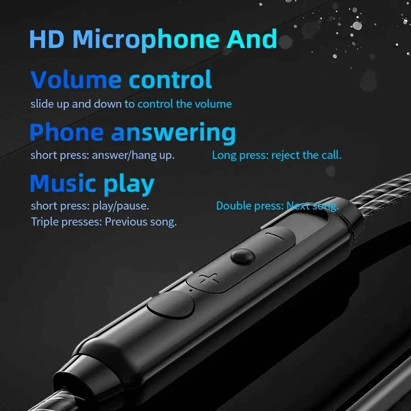 Super Bass Headset Kopfhörer QKZ Zen In-Ear Ohrhörer Full Bass Subwoofer Schwarz