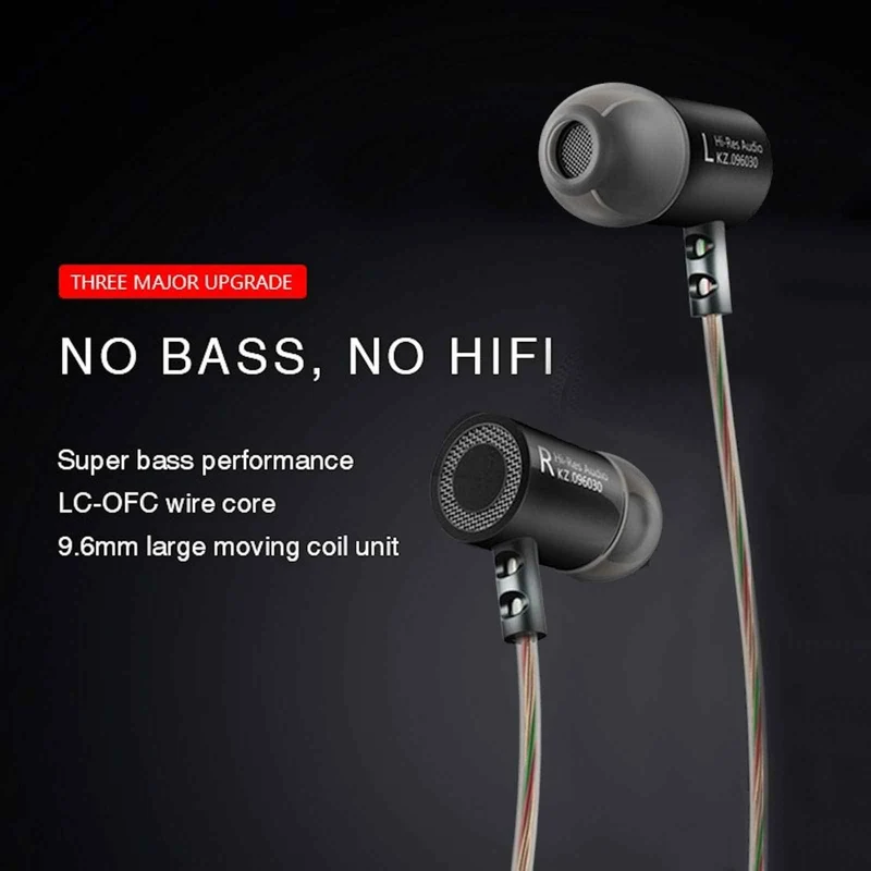 Original KZ Z1 black High-End Kopfhörer In-Ear PU-Hardcase Bass Beats