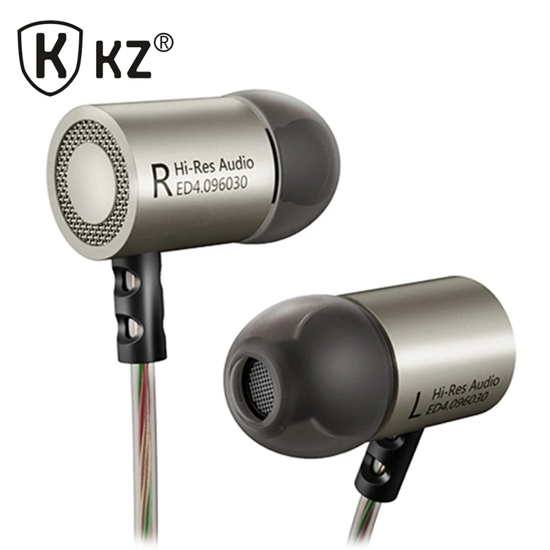 Original KZ ED4 HS gunmetal High-End Headset Kopfhörer In-Ear Hardcase Beats