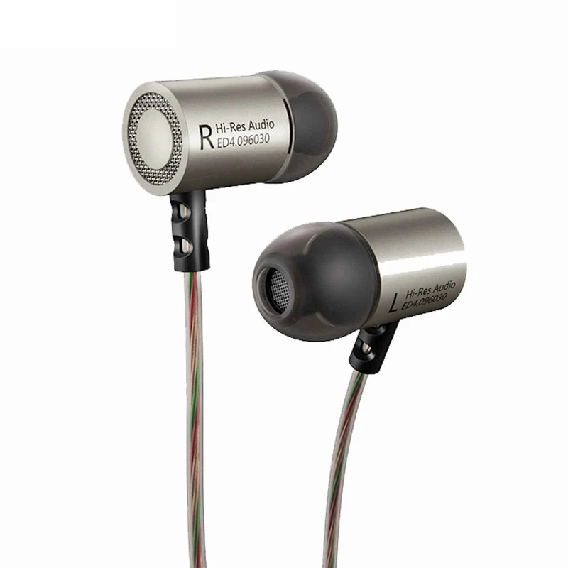 Original KZ ED4 gunmetal silber High-End Kopfhörer In-Ear PU-Hardcase Bass Beats