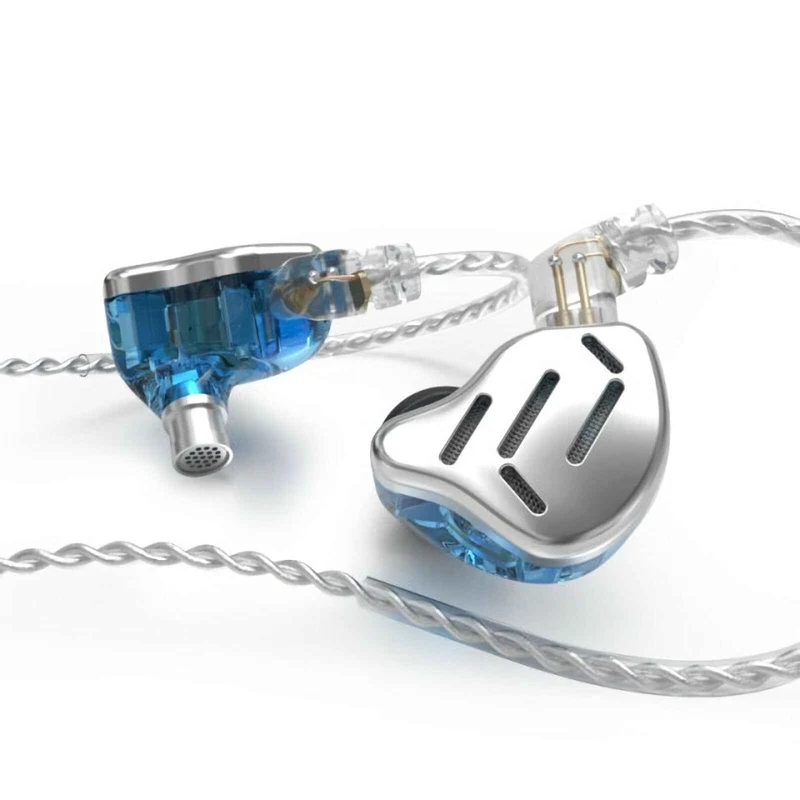 KZ ZAX Premium High-End Professional 16 Treiber HiFi In-Ear Kopfhörer Mic Silber