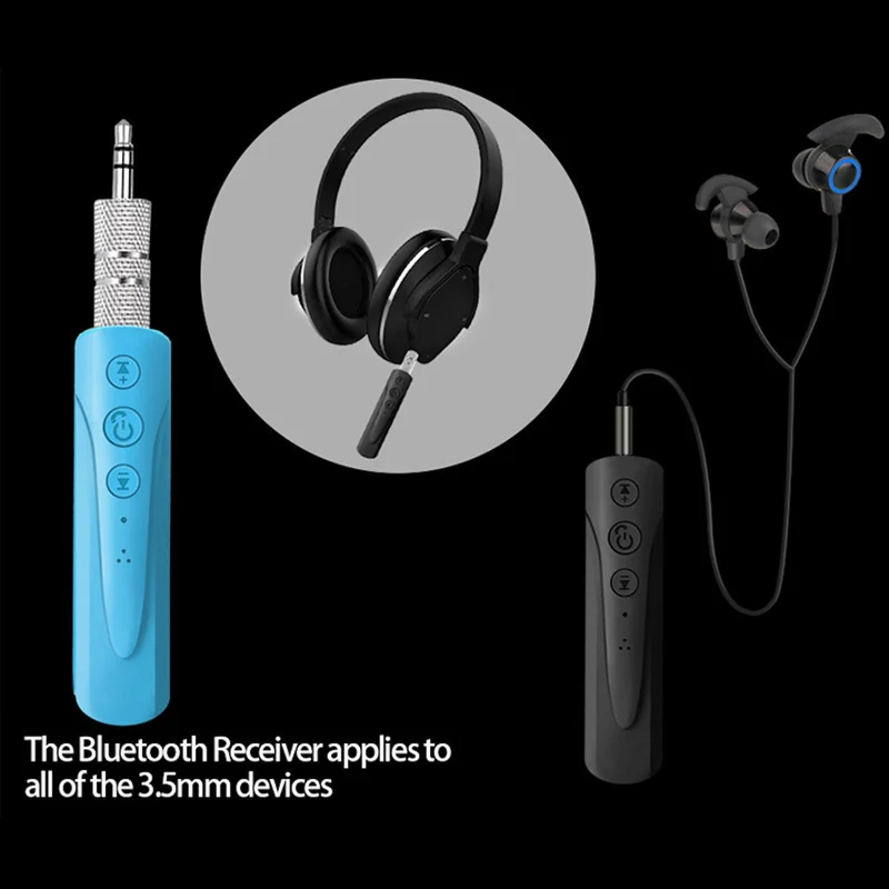 Mini Audio Bluetooth v4.2 Wireless Empfänger Musik Receiver Adapter 3.5mm AUX