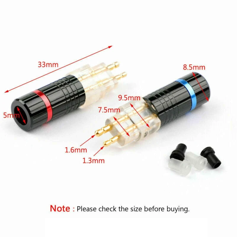 Audio Stecker zum Löten für Sennheiser HD25 HD525 HD565 HD600 HD650 rund