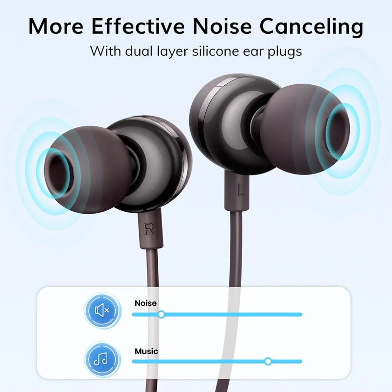 Premium Metall Headset In-Ear Kopfhörer F36 Surround Super Bass braun Hardcase