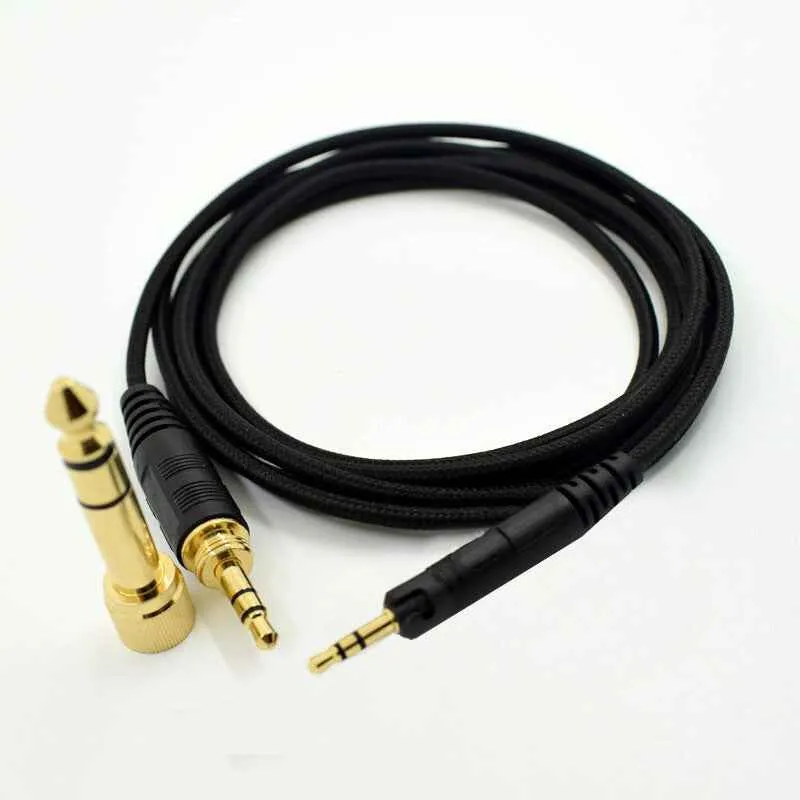 2m Audio Nylon Anschlusskabel Sennheiser HD559 HD560S HD569 HD598 HD599 HD558 ..