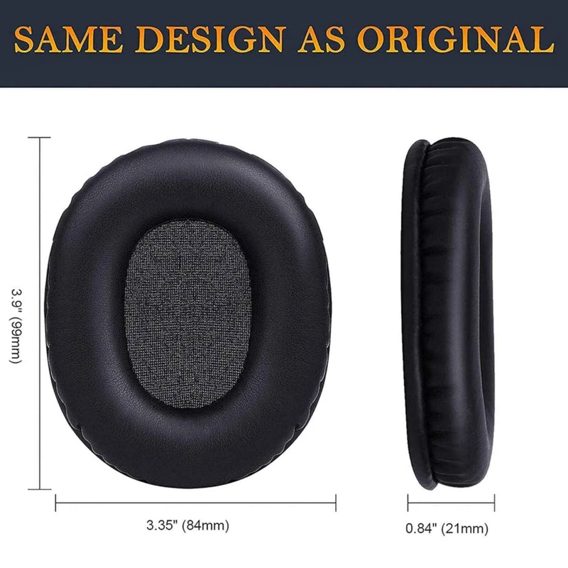Ohrpolster für Audio Technica ATH M50X M40X M30X M20X MSR7 SX1 schwarz
