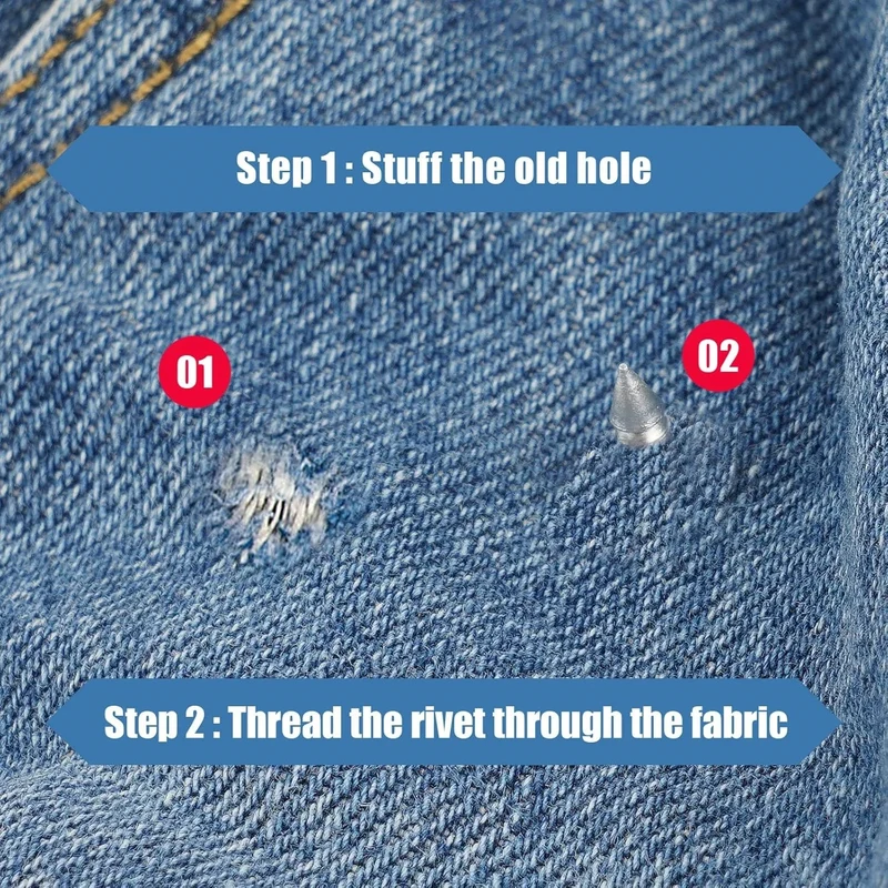Jeansknöpfe 12 Stück 20 mm – Ersatzknöpfe mit Nieten zum Einschlagen für Jeans, Hosen und Jacken