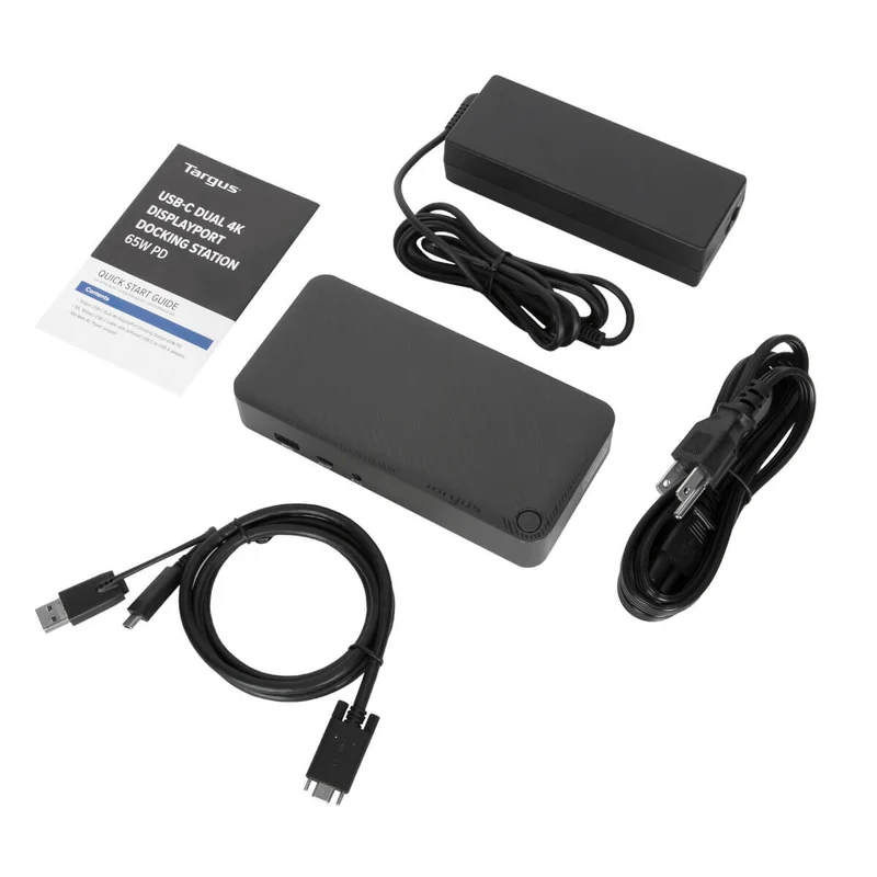 Universal USB-C DV4K DP Docking Station with 65W Power Delivery