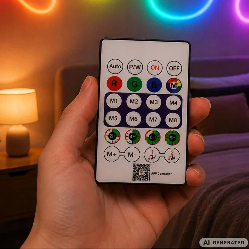 5m RGBIC 360° Neon LED Strip Bluetooth App Fernbedienung Musikmodus USB Lichtban
