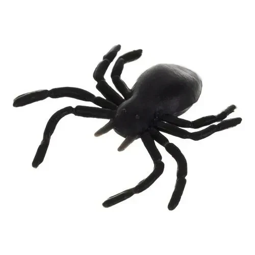 10x Halloween Spinnen Deko Schwarz 3cm Kunststoff Gruseldeko Horror Party
