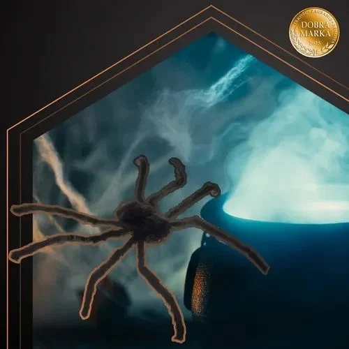 Halloween Spinne XXL 50cm Schwarz Haarig Bewegliche Beine Gruseldeko Horror Deko