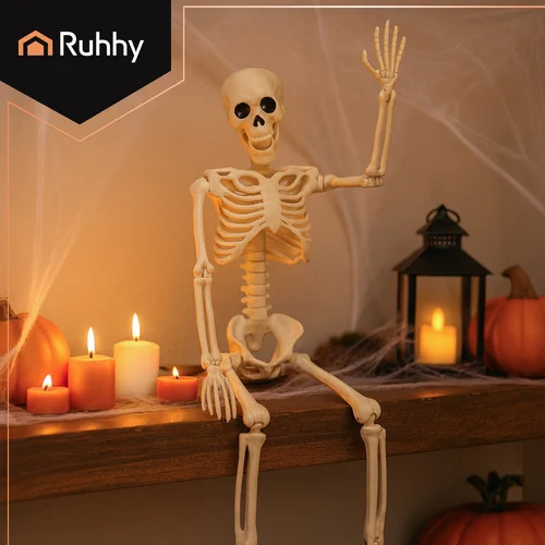 Halloween Skelett Deko 40cm Hängend Beweglich Gruseldeko Horror Party Knochen