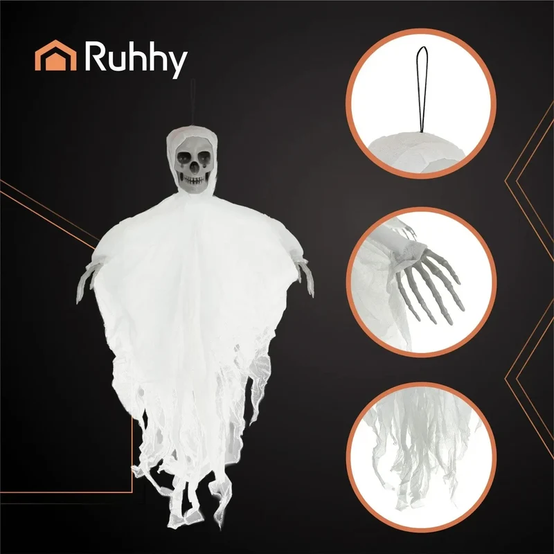 Halloween Skelett Deko 70cm Hängend Geist Totenkopf Gruseldeko Horror Party