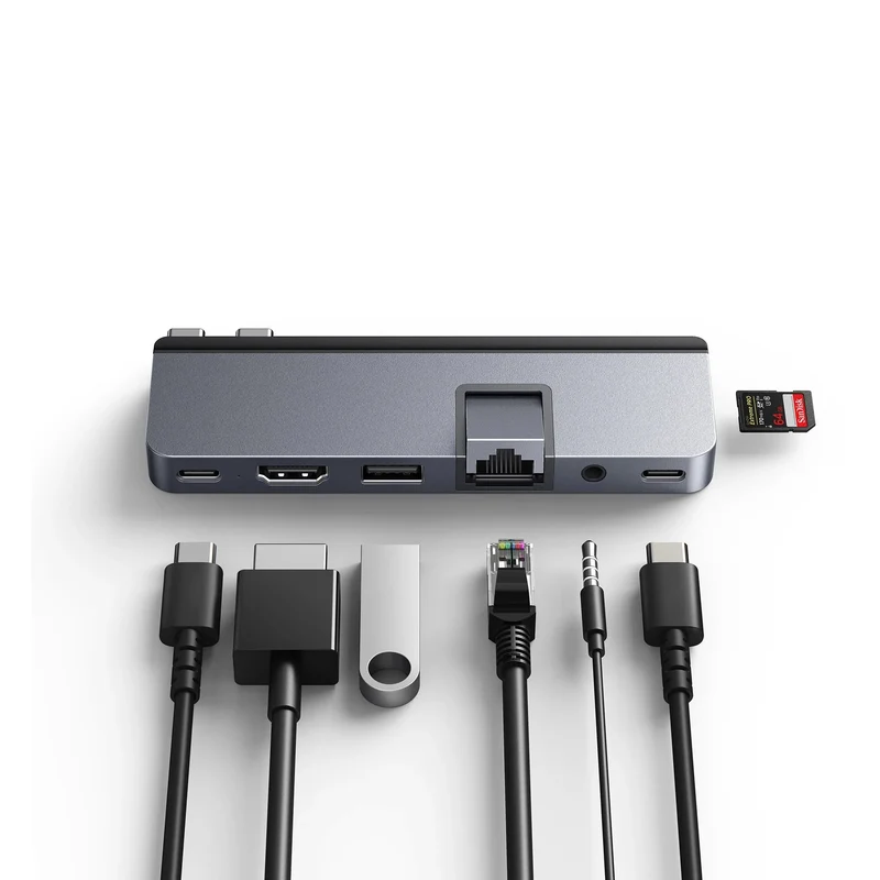HyperDrive DUO PRO 7-in-2 USB-C Hub - Grey