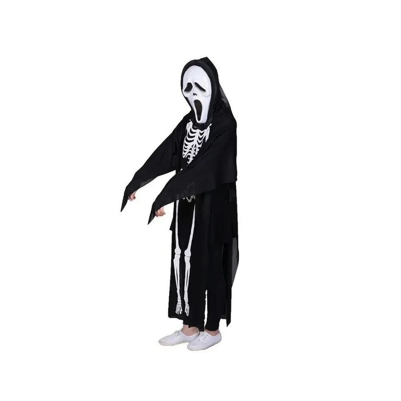 Skelett Kostüm Damen & Kinder Halloween Jumpsuit Cosplay Karneval Verkleidung
