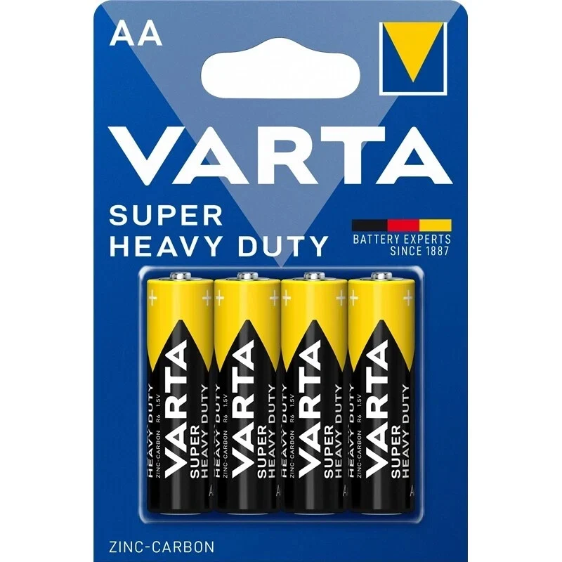 VARTA AA Batterien R6 1,5V Superlife Zink-Kohle Mignon Typ 2006
