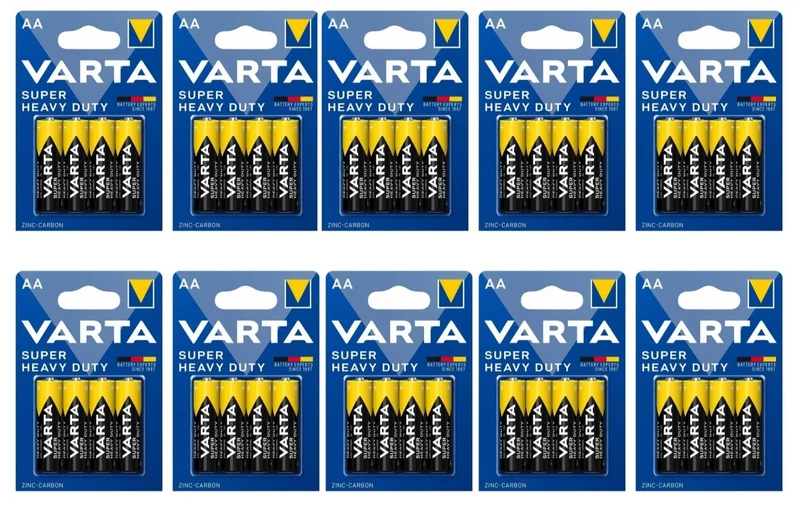 VARTA AA Batterien R6 1,5V Superlife Zink-Kohle Mignon Typ 2006
