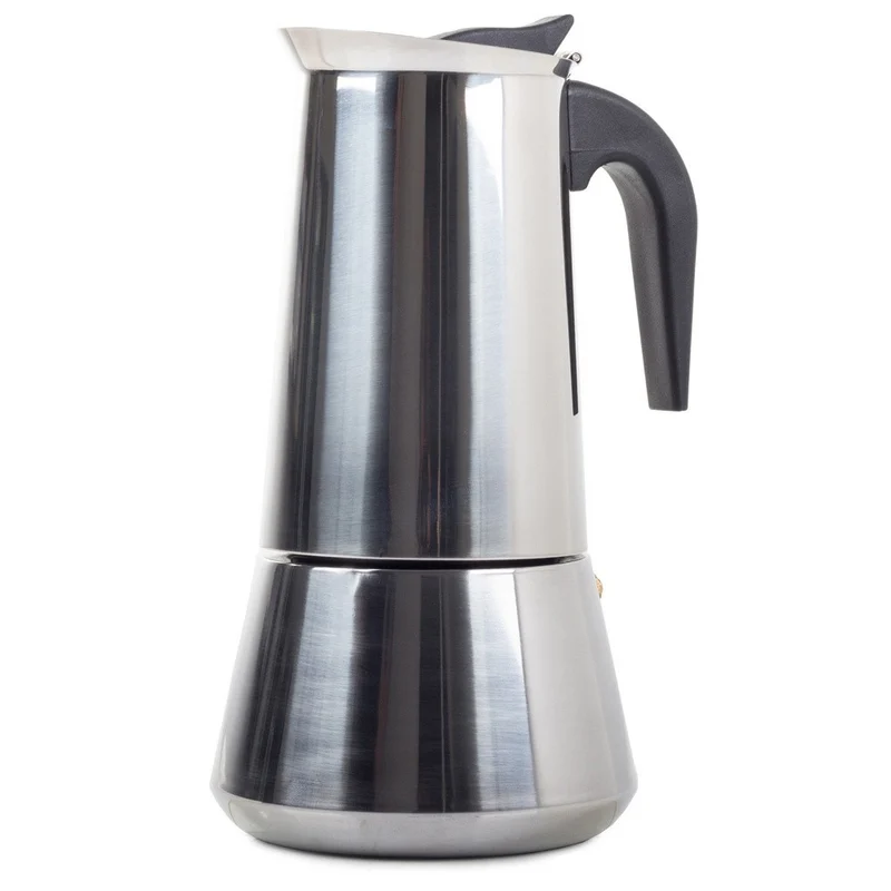 Edelstahl Espressokocher 600ml Espresso Maker Mokkakanne Kaffeekanne 12 Tassen