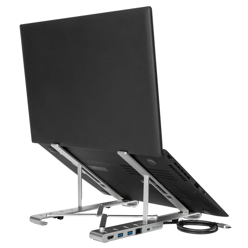 Portable Laptop Stand with Integrated Dock