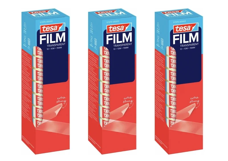 tesafilm Klebeband Transparent 15mm x 10m Büro Haushalt Geschenkband Basteln