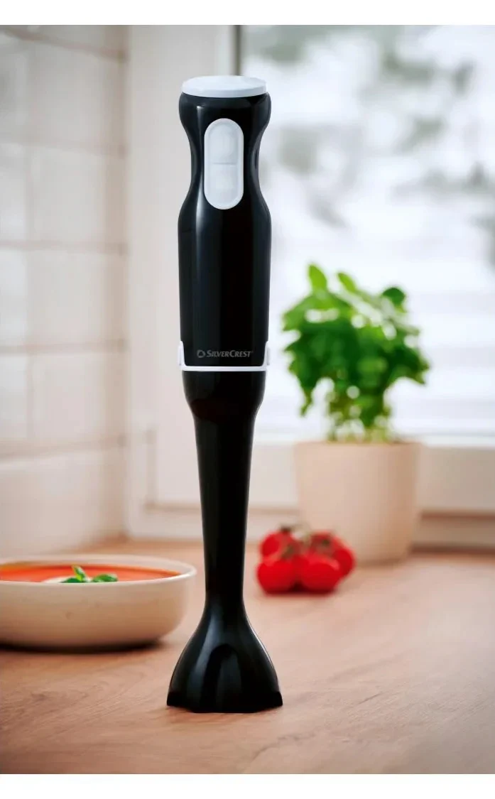 SILVERCREST Stabmixer SSM 350 D1 350W Pürierstab Edelstahl Schwarz Turbo