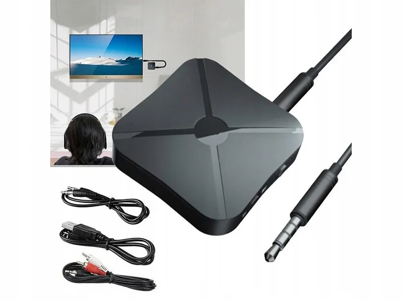 Bluetooth 2in1 Audio Adapter Sender Empfänger TX RX 3,5mm AUX TV Auto Kopfhörer