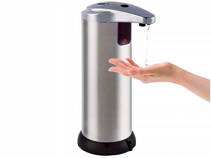 Automatischer Seifenspender 200ml Sensor Berührungslos Flüssigseife Silber