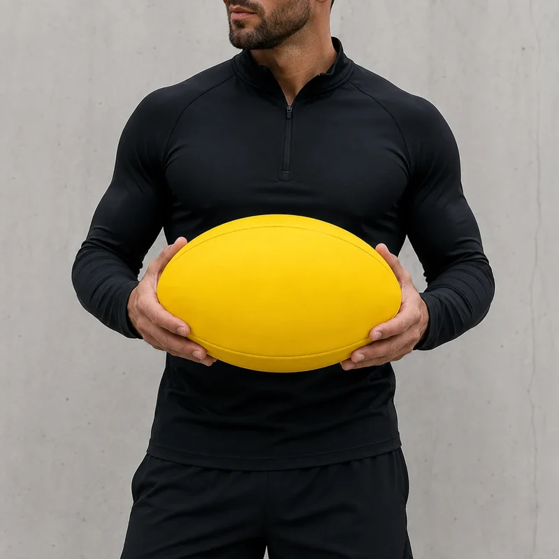 Rugbyball Größe 5 Rugby Ball PVC Trainingsball Blau Gelb Sportball 380g