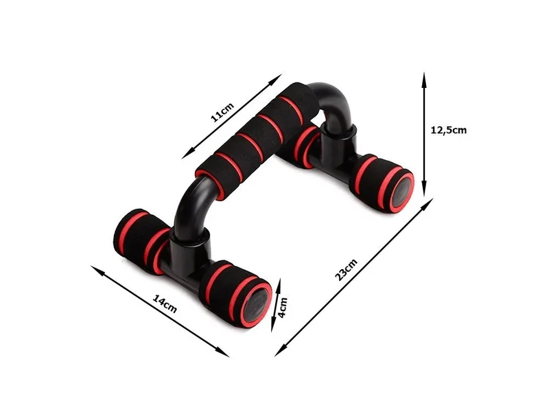 Liegestützgriffe Fitness Push Up Bars Traglast 100 kg Rutschfest Schwarz Orange