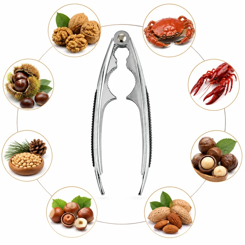 Edelstahl Nussknacker & Krustentierzange 15cm – Walnuss Haselnuss Hummer Zange
