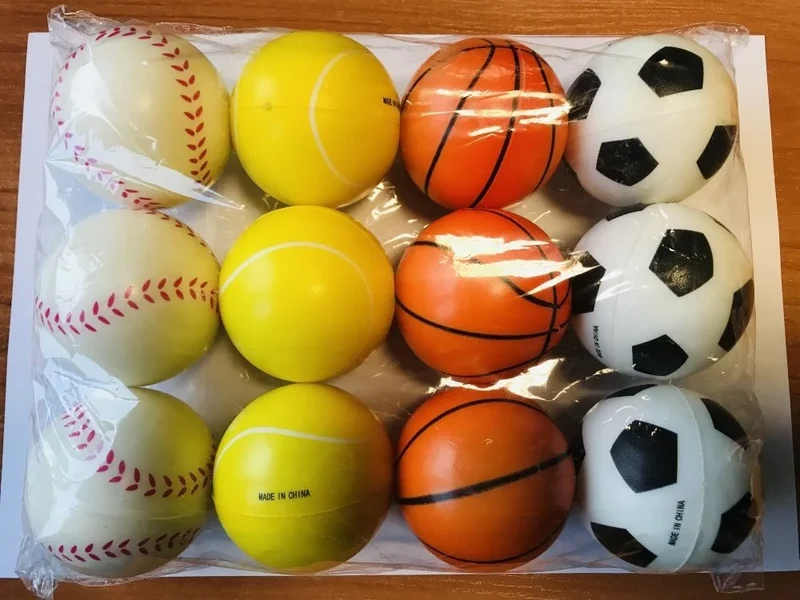 Anti Stress Bälle 12er Set 6,3 cm Knautschball Stressball Entspannung Handtraine