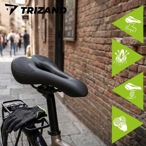 Fahrradsattel Komfortsattel 28x14 cm Gepolstert Fahrradsitz City Trekking Schwar