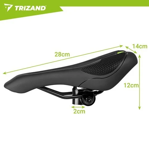 Fahrradsattel Komfortsattel 28x14 cm Gepolstert Fahrradsitz City Trekking Schwar