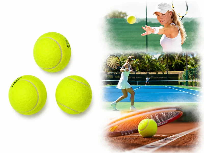 Tennisbälle 3er Set Trainingsbälle Tennis Freizeit Sport Grün
