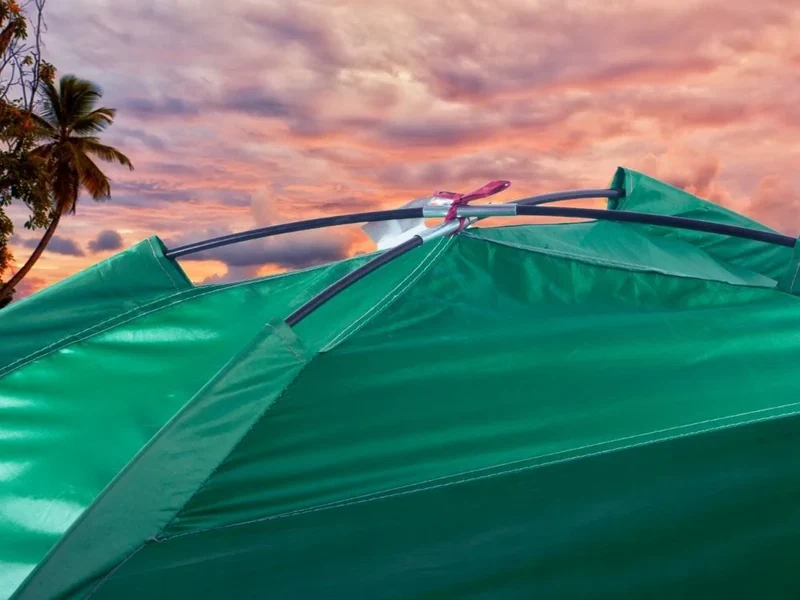 Strandzelt UV-Schutz Pop Up Strandmuschel Halboffen Garten Camping Grün