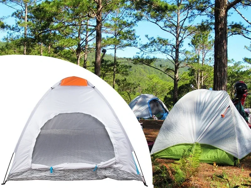 2 Personen Zelt Campingzelt mit Moskitonetz Wasserdicht Tragetasche Outdoor