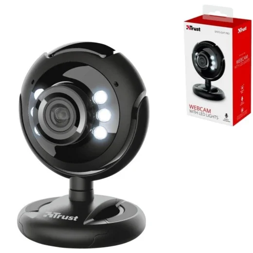 USB Webcam 1,3 Megapixel mit Mikrofon & LED Beleuchtung – PC Laptop Kamera für Videochat