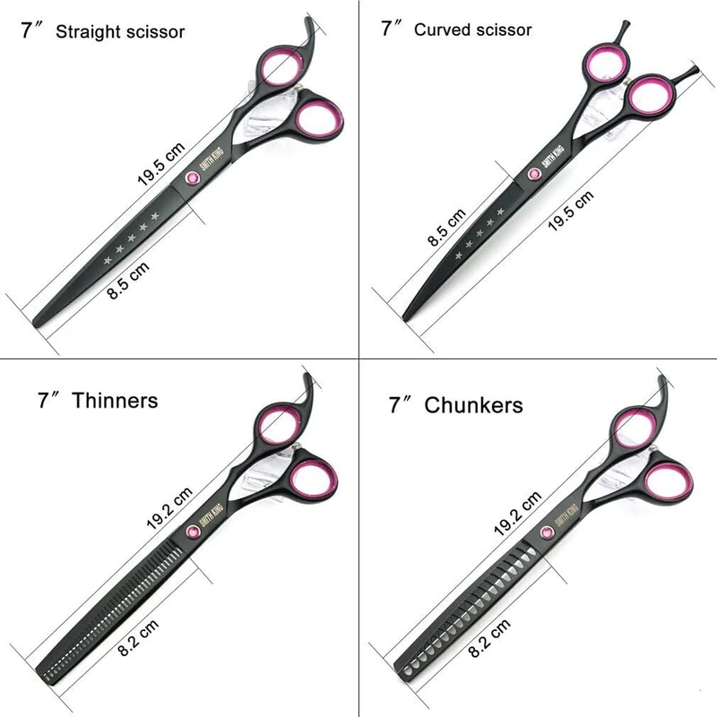 Professionelles Hunde-Scheren-Set 7" Edelstahl für Fellpflege & Styling