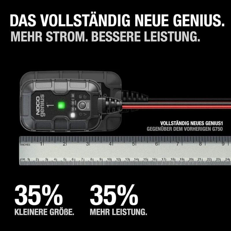 NOCO GENIUS1, 1A Intelligentes Batterieladegerät 6V/12V Ladegerät
