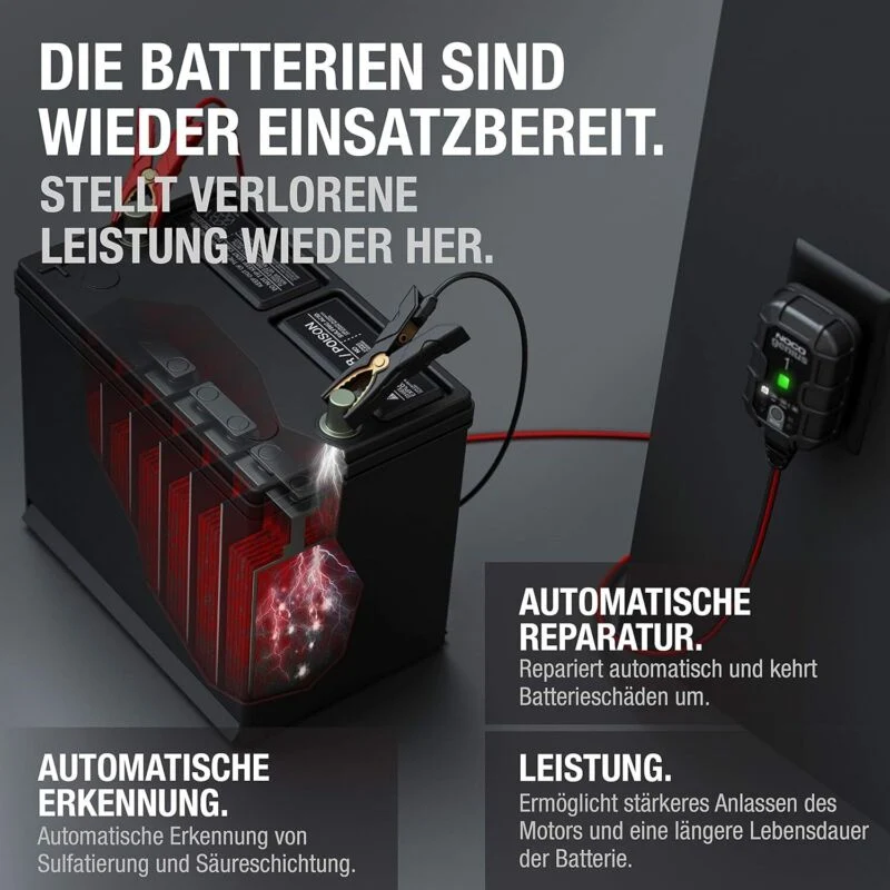 NOCO GENIUS1, 1A Intelligentes Batterieladegerät 6V/12V Ladegerät