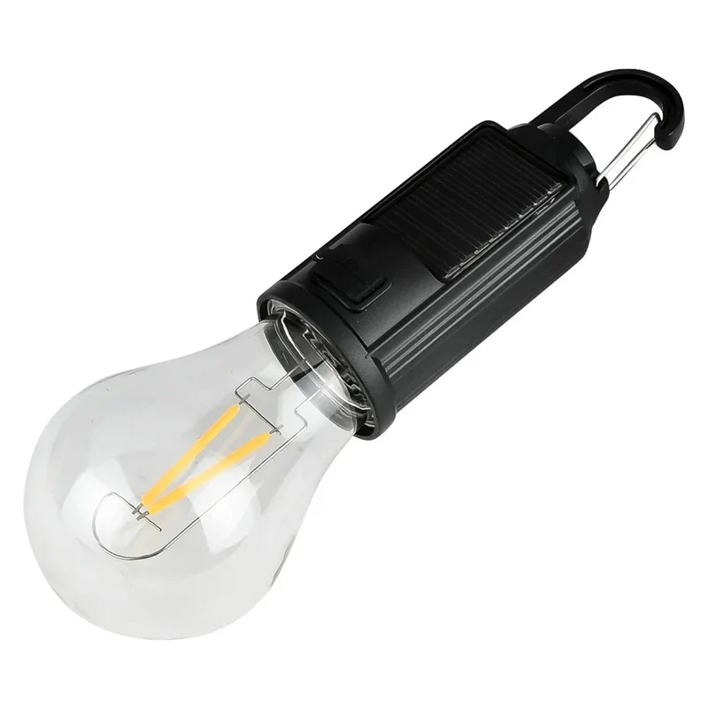 Campinglampe Solar LED USB Wiederaufladbar Karabiner Wasserdicht 3 Lichtmodi
