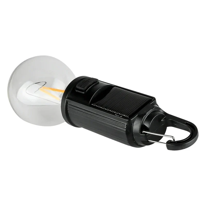 Campinglampe Solar LED USB Wiederaufladbar Karabiner Wasserdicht 3 Lichtmodi