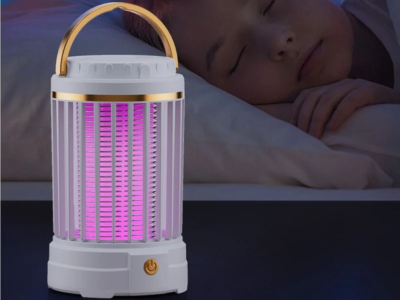 UV Insektenlampe Mückenfalle USB Wiederaufladbar LED Insektenfalle 2 Modi